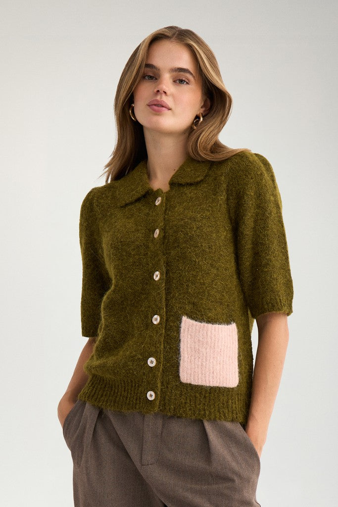 Nümph Cardigan - NuSalia Cardigan i Fir Green