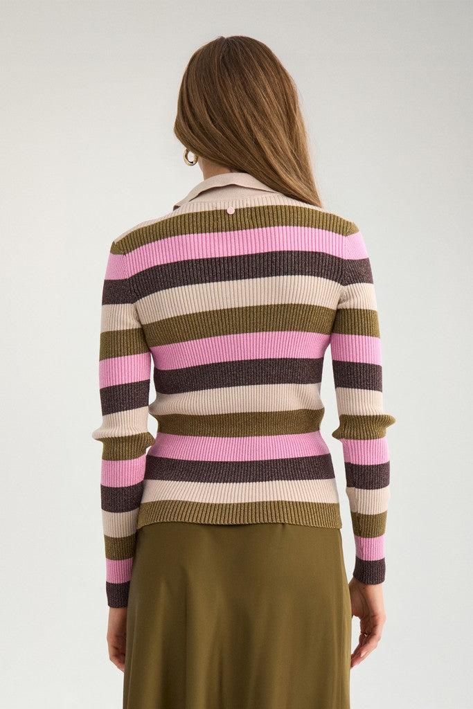 Nümph Bluse - NuMoras Polo Strik i Chocolate Plum
