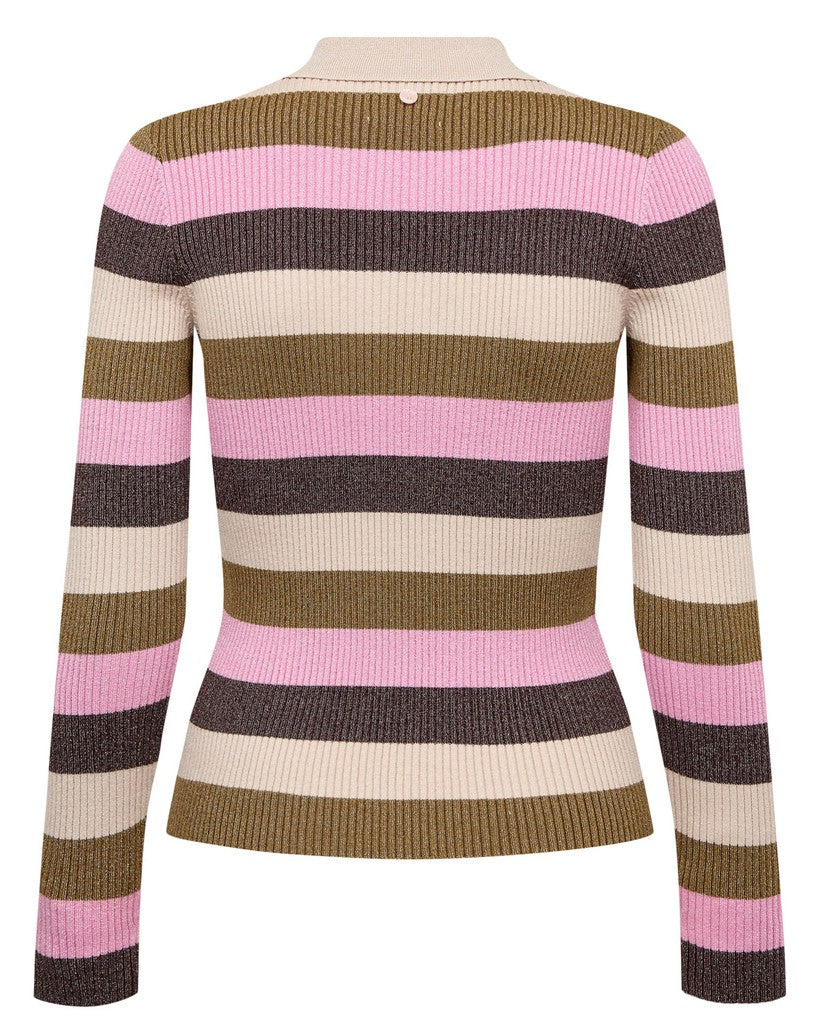 Nümph Bluse - NuMoras Polo Strik i Chocolate Plum