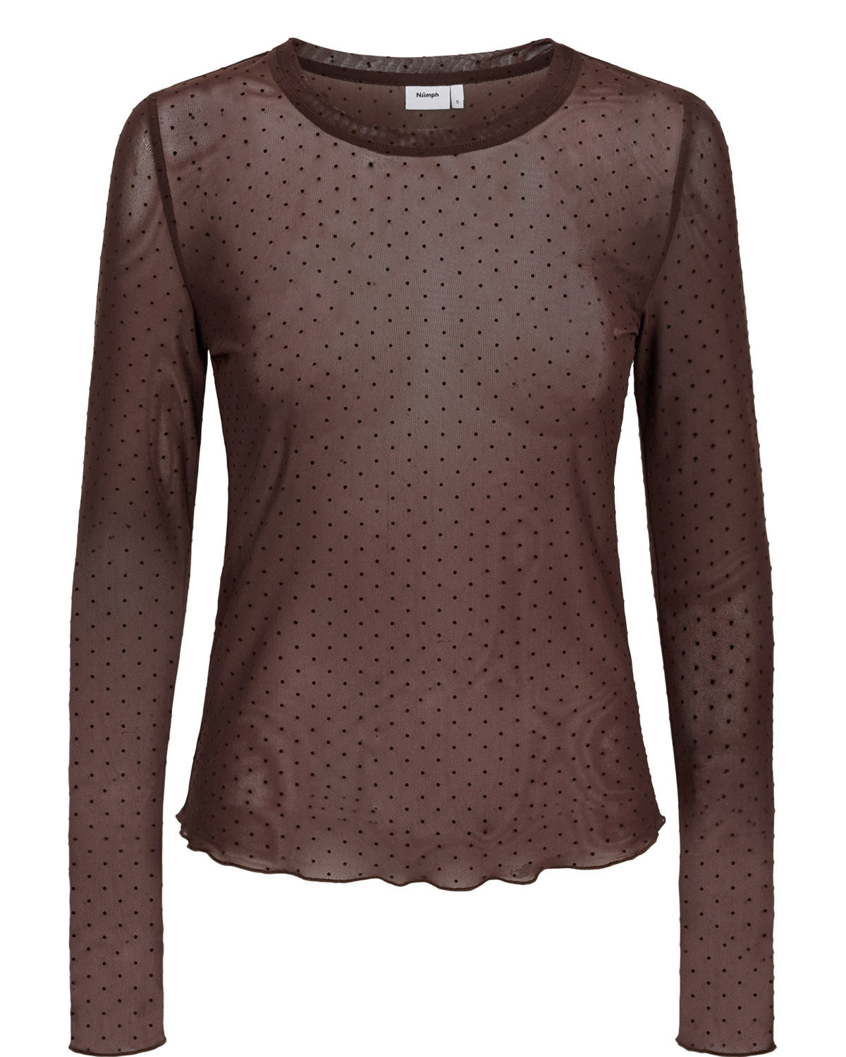 Nümph Bluse - NuJinnie Mesh Bluse i Chocolate Plum