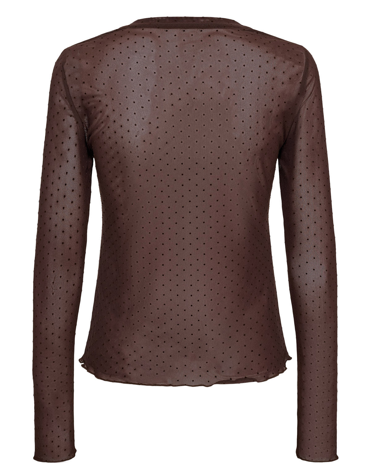 Nümph Bluse - NuJinnie Mesh Bluse i Chocolate Plum