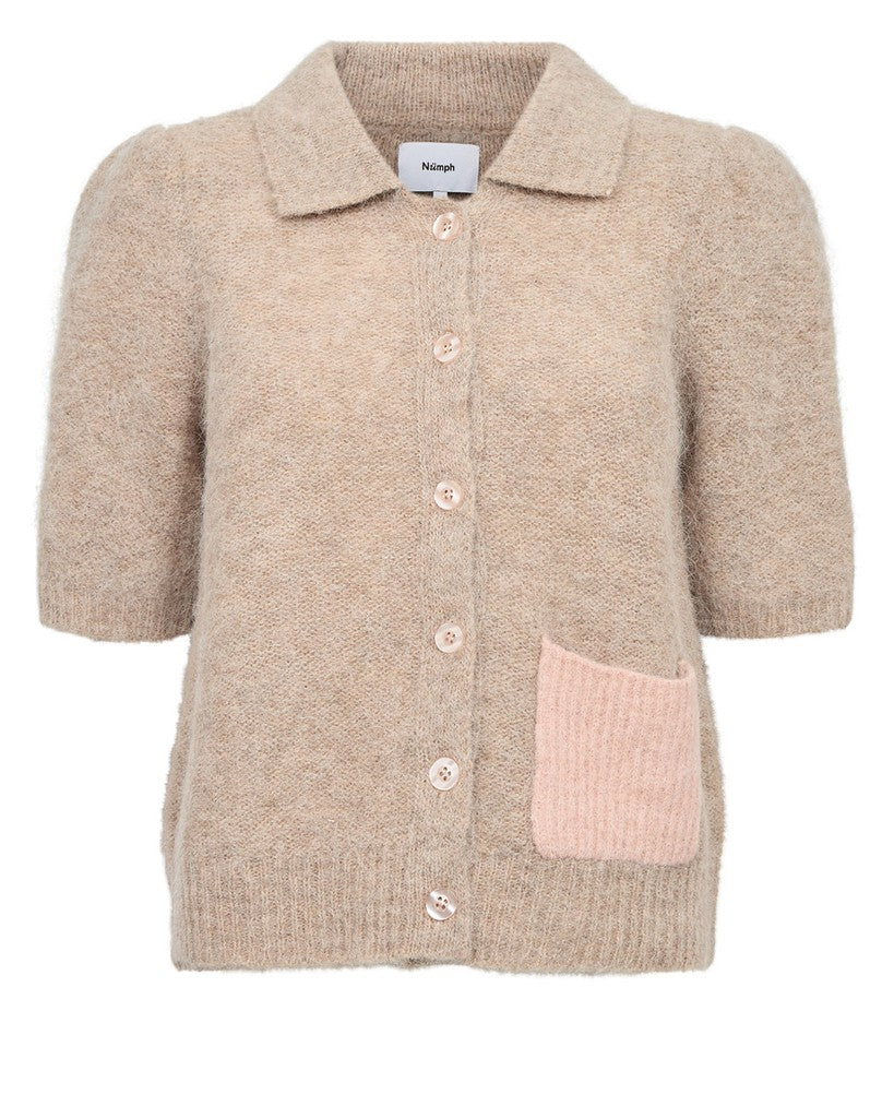 Nümph Cardigan - NuSalia Cardigan i Sesame Melange