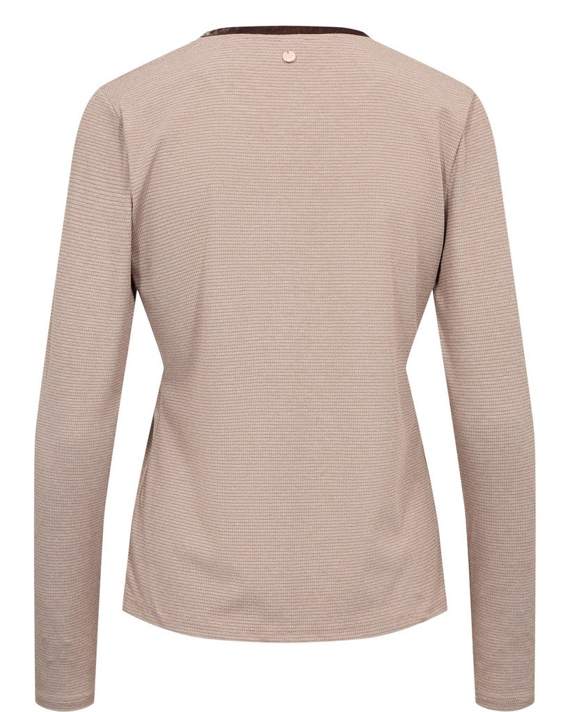 Nümph Bluse - NuTrinna LS Bluse i Taupe Grey