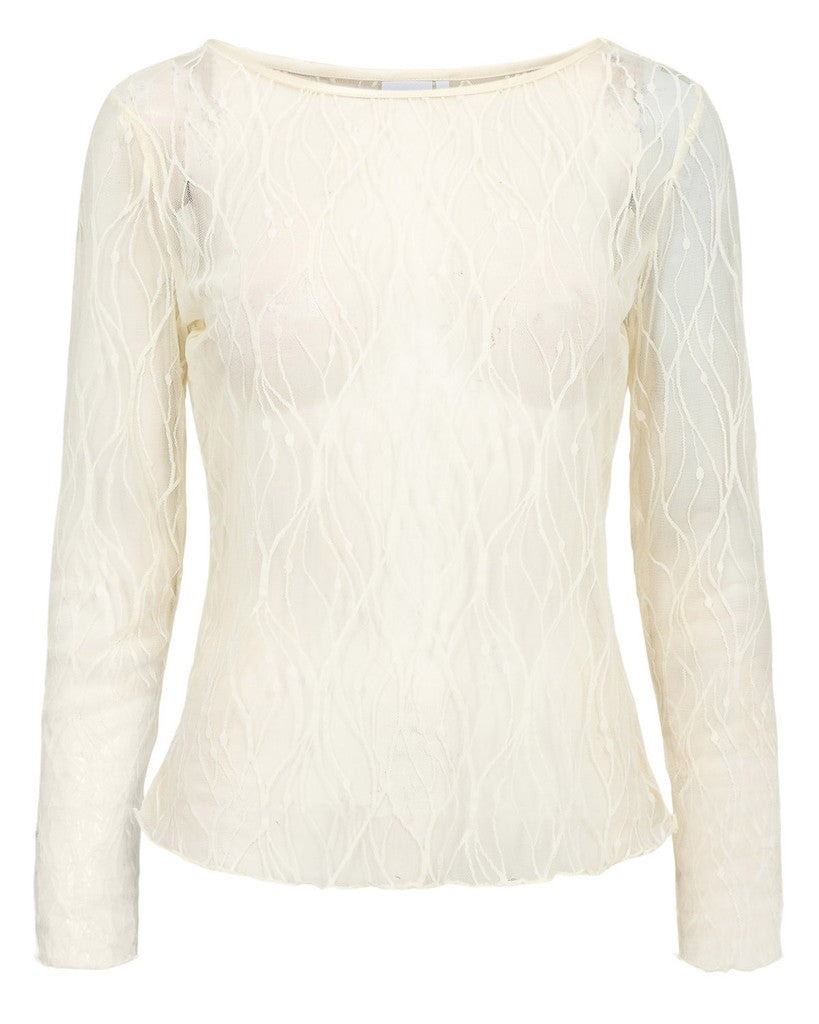 Nümph Bluse - NuTallah Mesh Bluse i Pristine