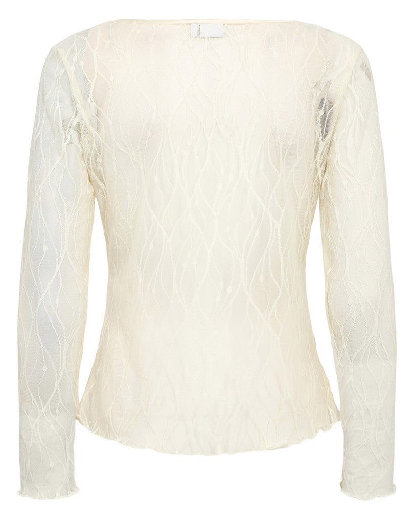 Nümph Bluse - NuTallah Mesh Bluse i Pristine