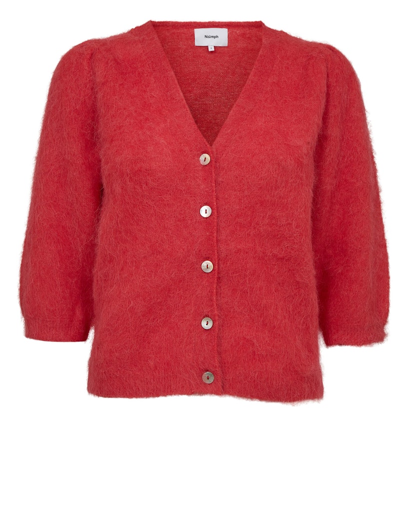 Nümph Cardigan - NuSuri Brushed SS Cardigan i Fiery Red