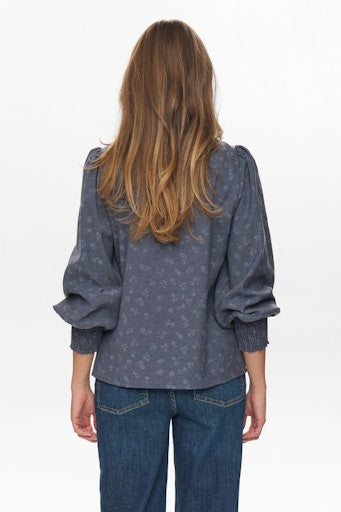 Nümph Skjorte - NuCila Skjorte i Medium Blue Denim