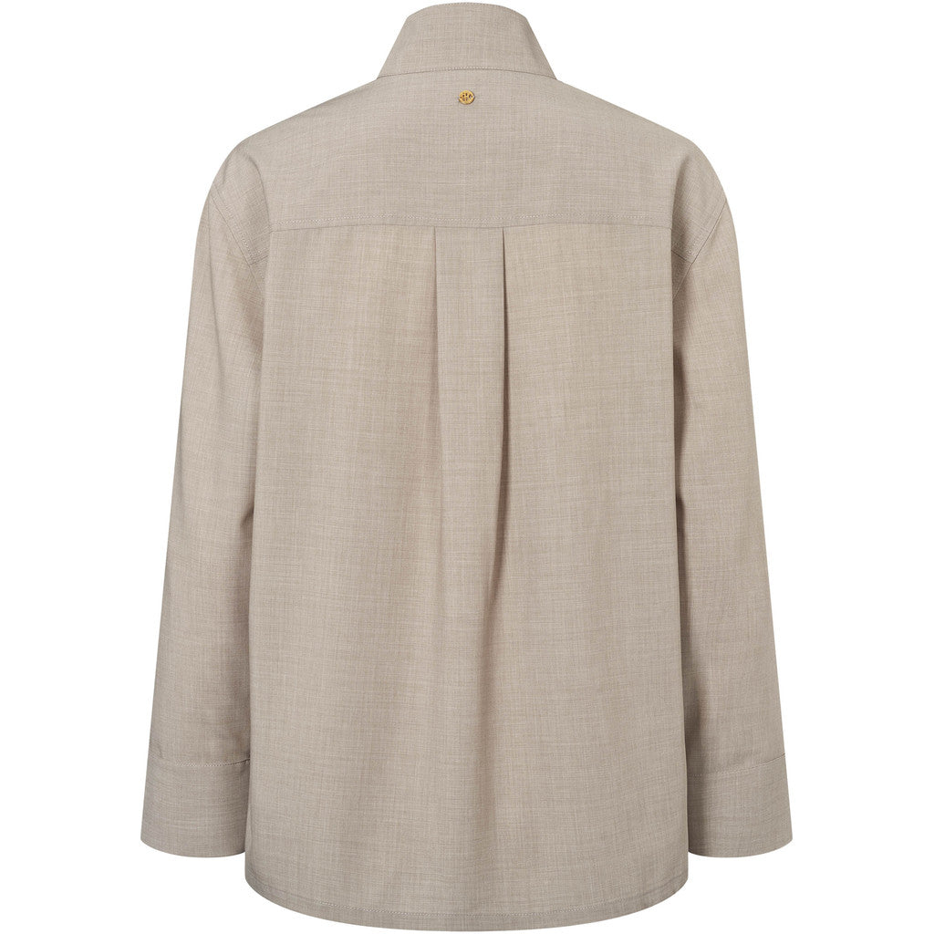 PBO Bluse - Tenika Bluse i Beige Melange