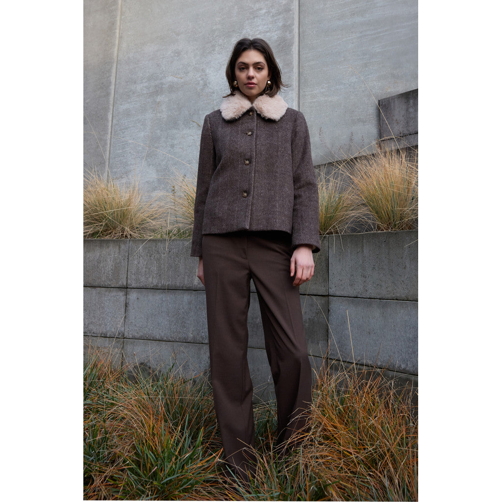 PBO Jakke - PBOSion Jakke i Off White Brown
