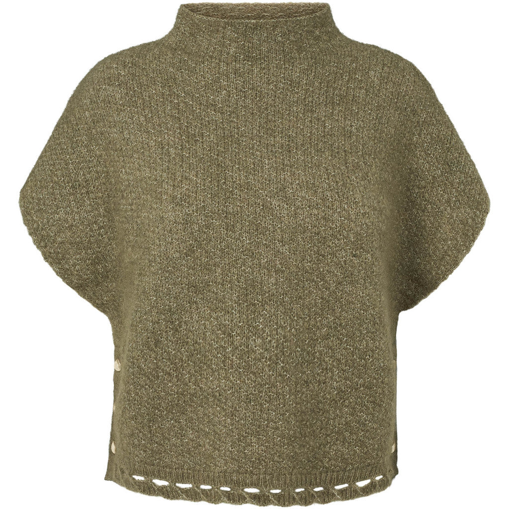PBO Vest - Vallio Strik vest i Green Melange