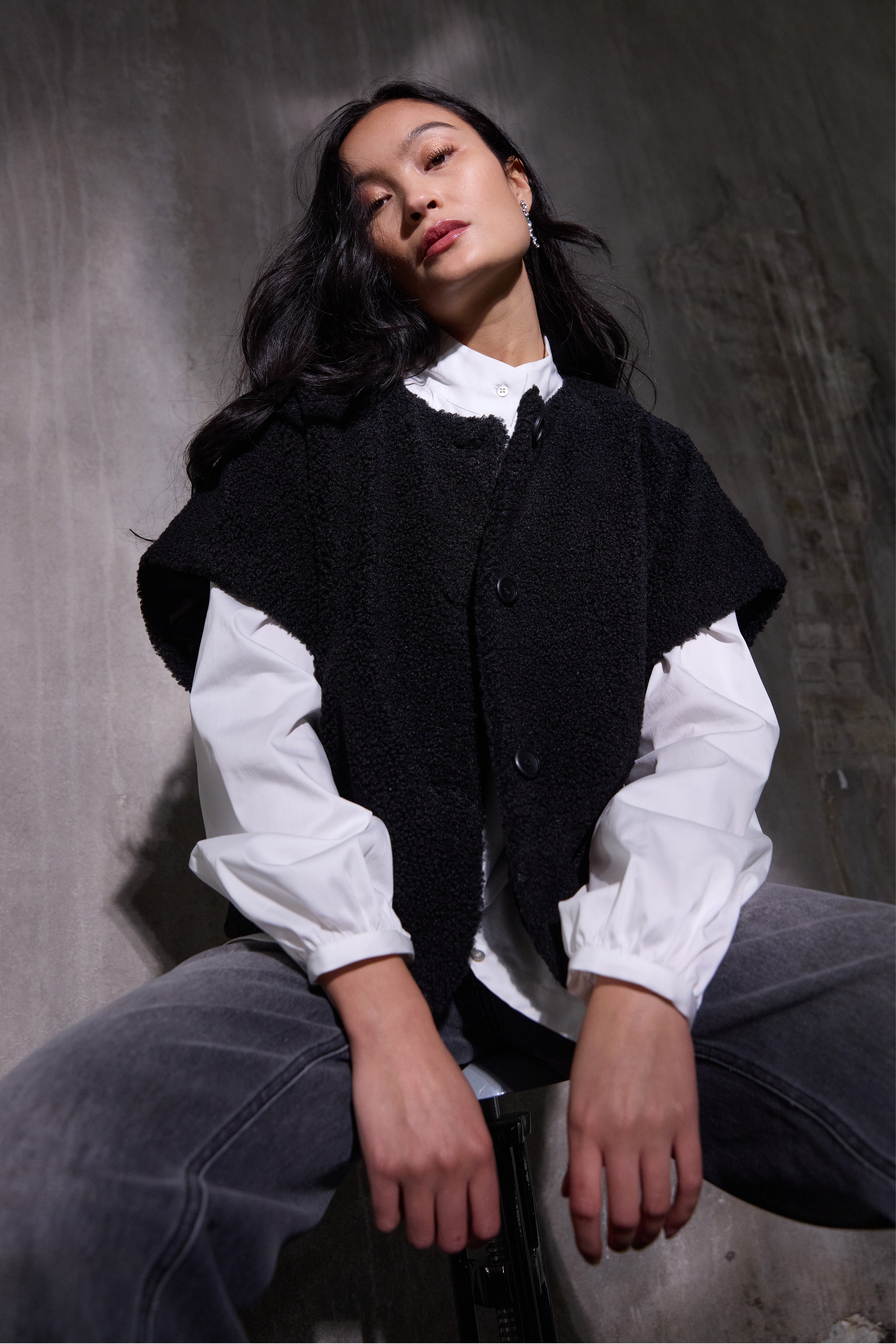 PBO Vest - PboTeddy Vest i Sort