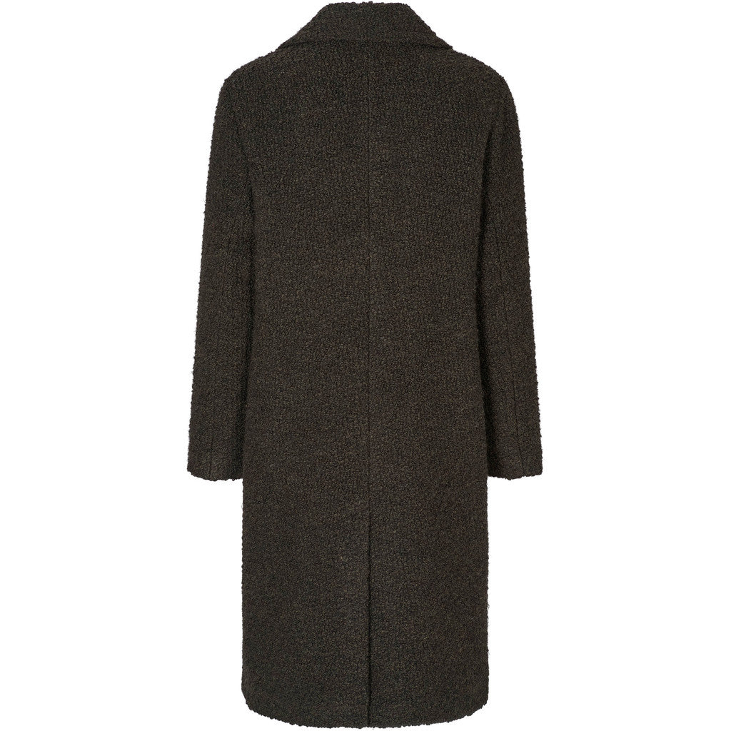 PBO Jakke - PBOTeddy Lang Frakke i Dark Brown