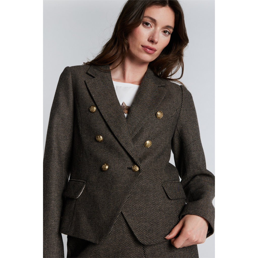 PBO Blazer - PBOCrombie Blazer i Balck-Beige