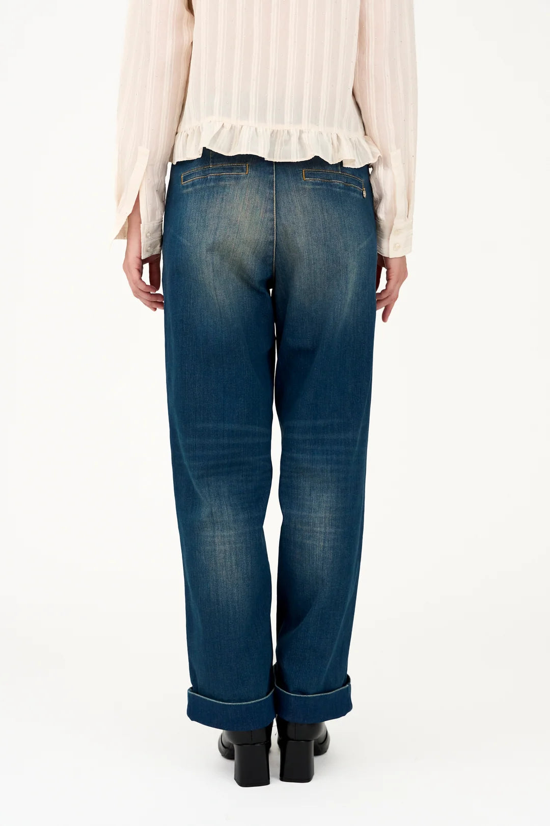 Pieszak Jeans - PD-Birkin Weekend Cropped Jeans Wash Alpin Vintage Denim Blue