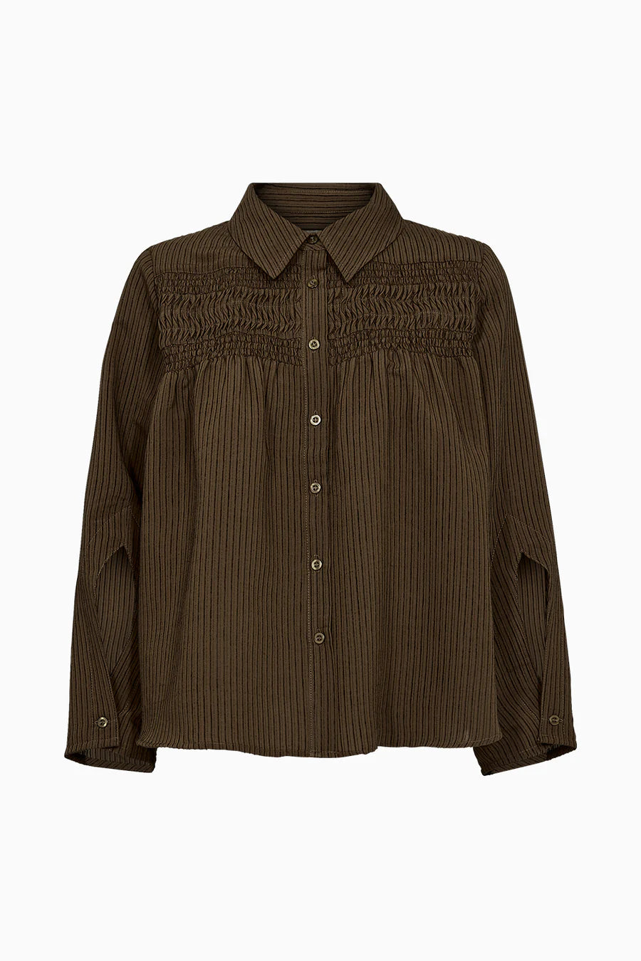 Pieszak Skjorte - PD-Cassandra New Pintuck Velvet Skjorte i Black Coffee