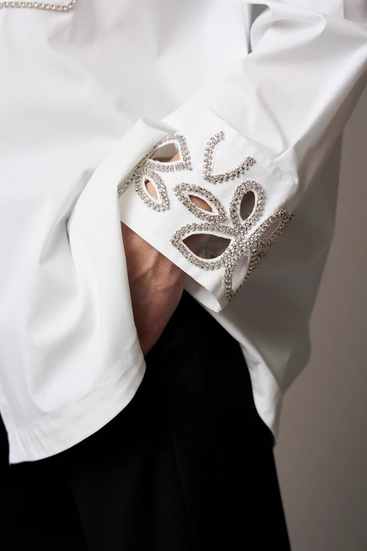 Pieszak Skjorte - PD-Dahlia Long Skjorte i Hvid