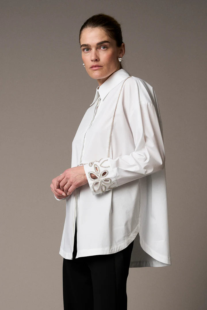 Pieszak Skjorte - PD-Dahlia Long Skjorte i Hvid