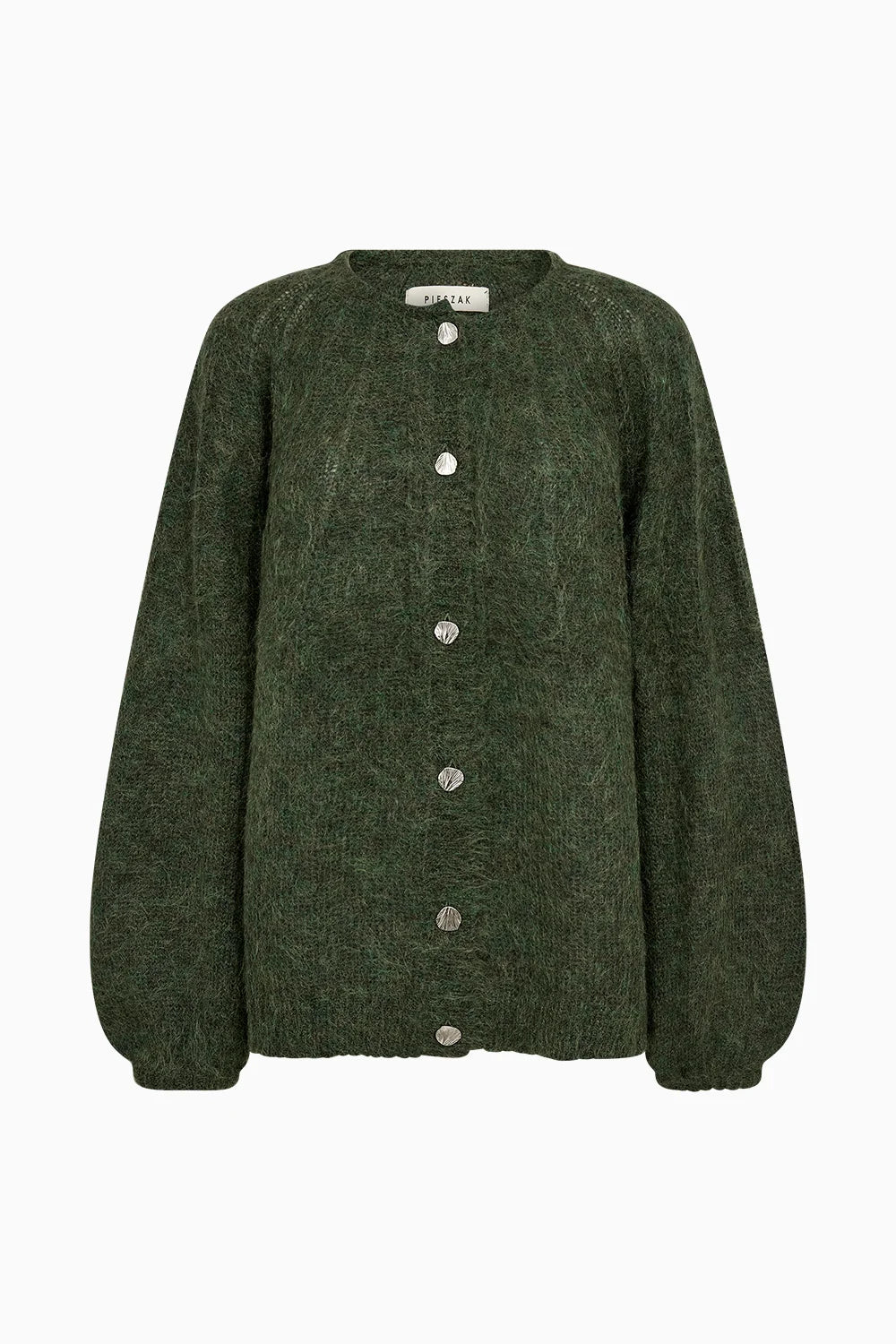 Pieszak Cardigan - PD-Maddie LS Strik Cardigan i Shadow Green Melange