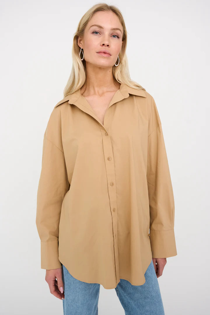 Pieszak Skjorte - PD-Nyla Poplin Skjorte i Oyster White