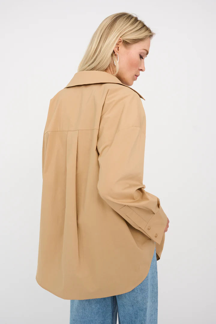 Pieszak Skjorte - PD-Nyla Poplin Skjorte i Oyster White