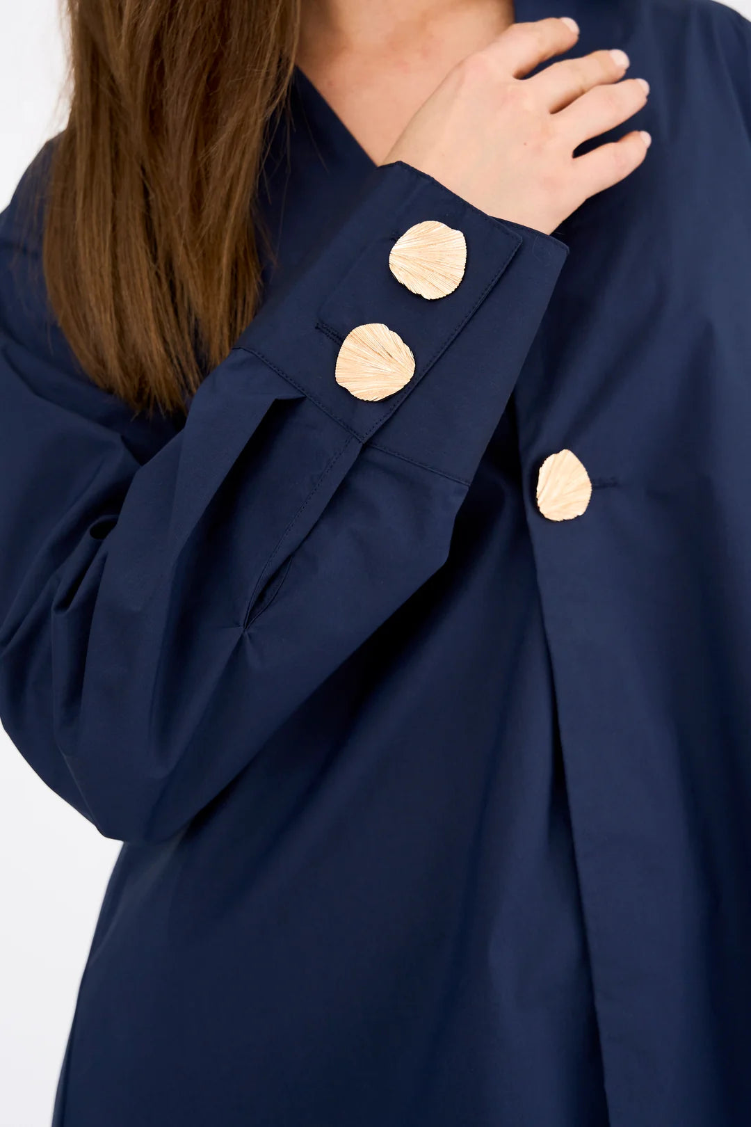Pieszak Skjorte - PD-Tulip Poplin Botton Skjorte i Midnight Navy