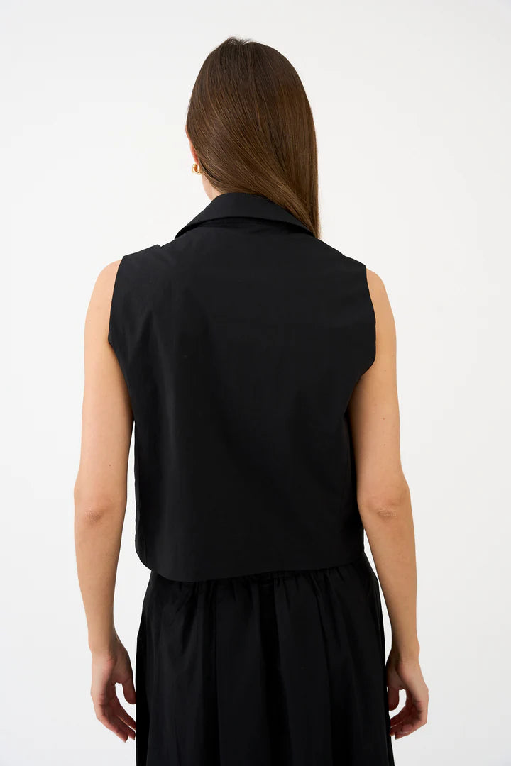 Pieszak Vest  - PD-Tulip Poplin Vest i Sort