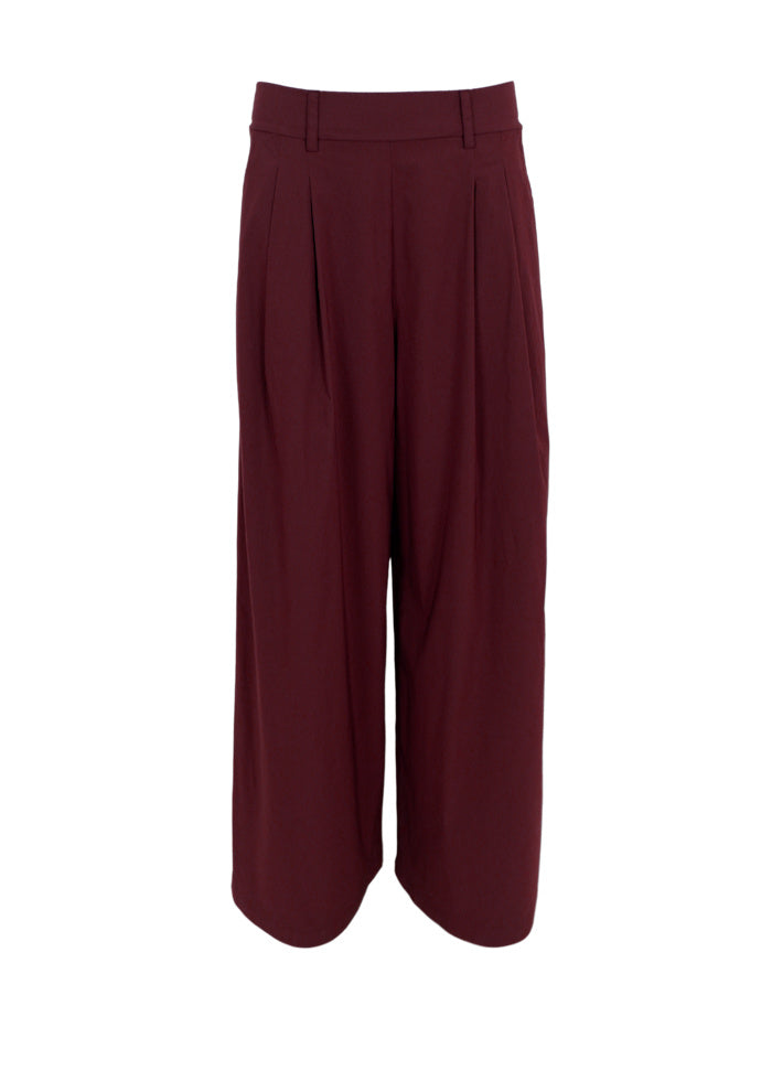 Black Colour Bukser - BcDavina Wideleg Bukser i Plum