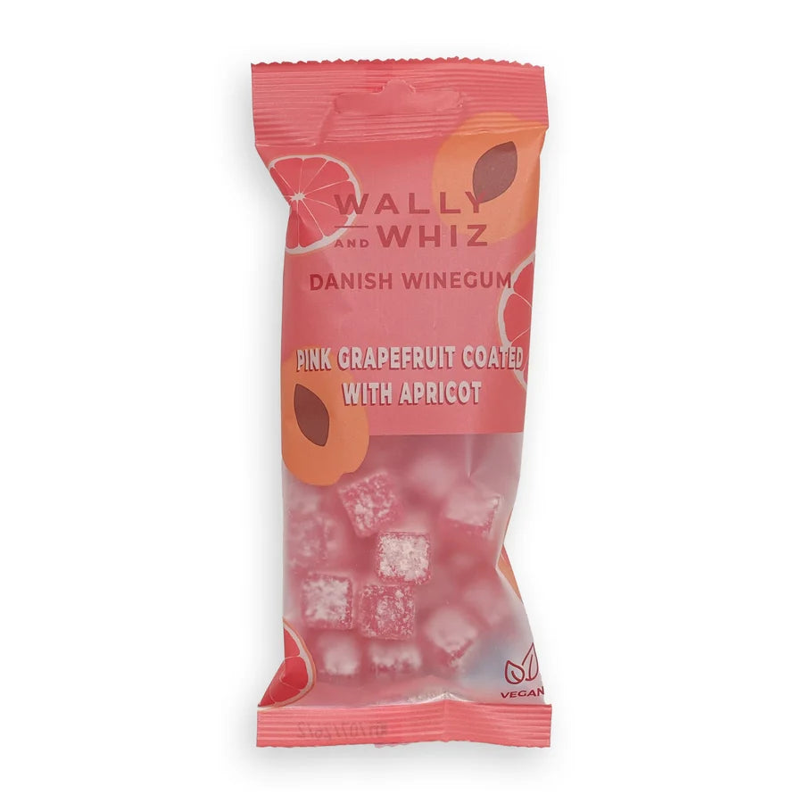 Wally And Whiz Vingummi - Nordic Winegums Pose med Pink Grapefrugt og Abrikos