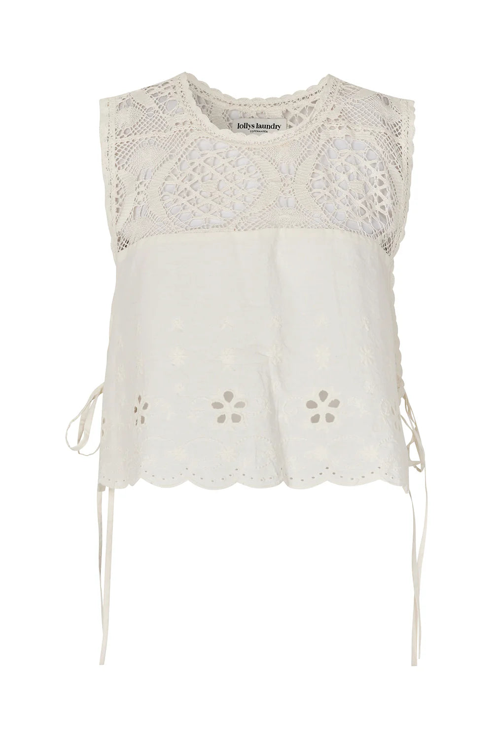 Lollys Laundry Top - PortobelloLL Top LS i Hvid