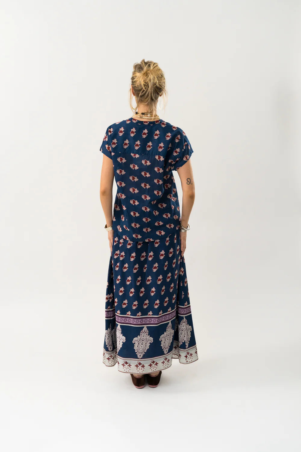 Lollys Laundry Nederdel - RioLL Maxi Nederdel i Dark Blue