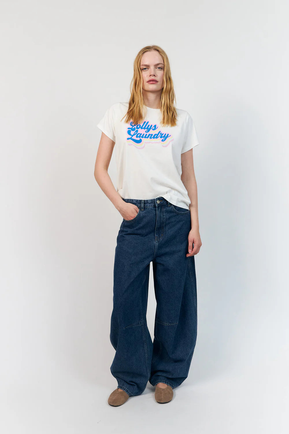 Lollys Laundry T-shirt - RomaLL Cloud T-shirt i Hvid