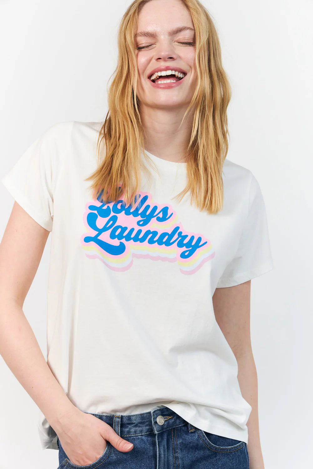 Lollys Laundry T-shirt - RomaLL Cloud T-shirt i Hvid