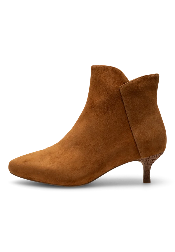 Woden Støvle - Saga Zip Støvle i Dark Tan