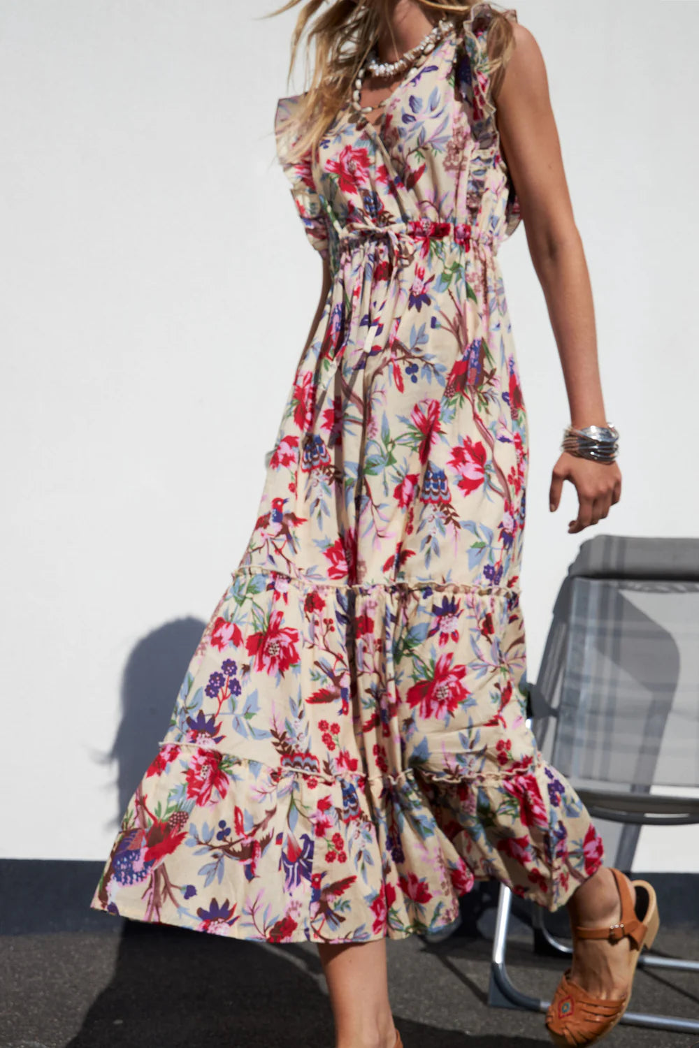 Lollys Laundry Kjole - SamoLL Midid Kjole i Flower Print