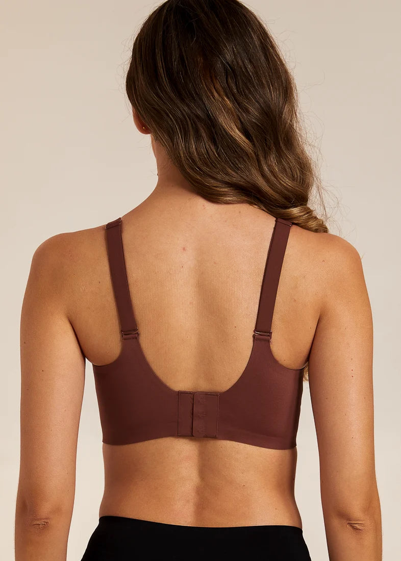 FemiFemme Undertøj - SoftScallop Full Coverage Bøjlefri BH i Velvel Chocolate