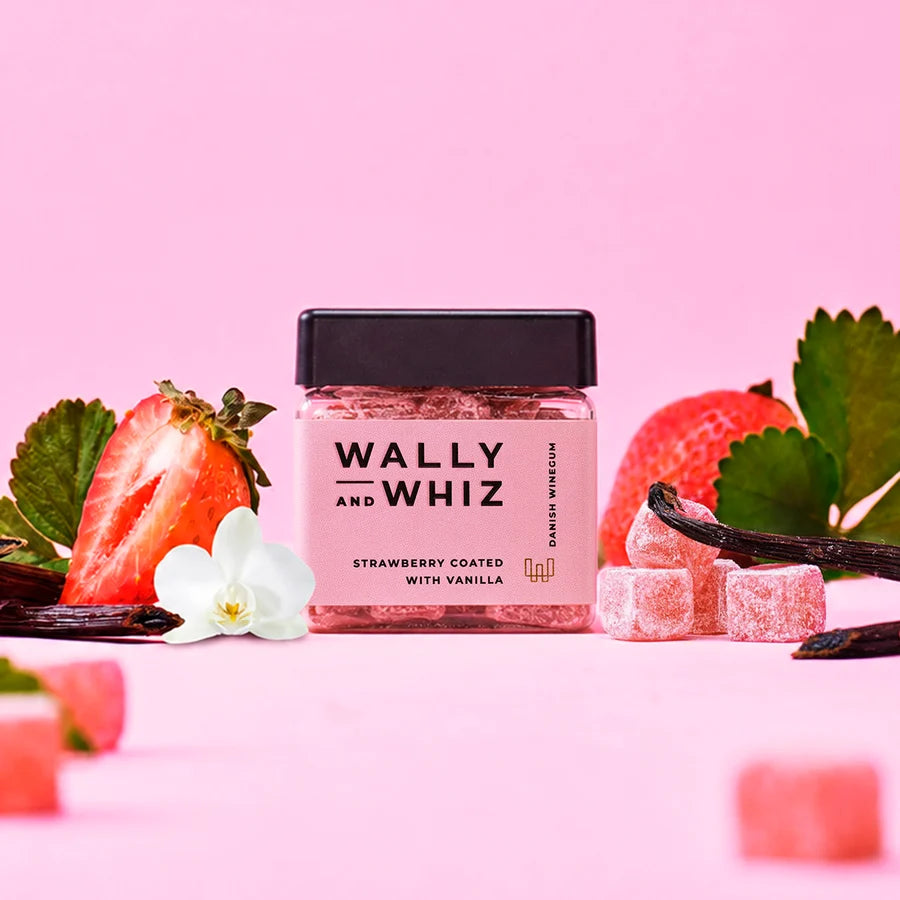 Wally And Whiz Vingummi - Nordic Winegums med Jordbær og Vanilje