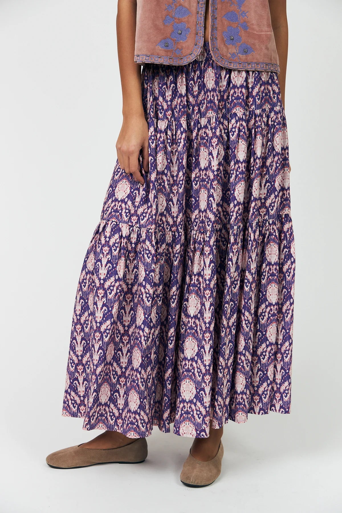 Lollys Laundry Nederdel - SunsetLL Maxi Nederdel i Graphic Print
