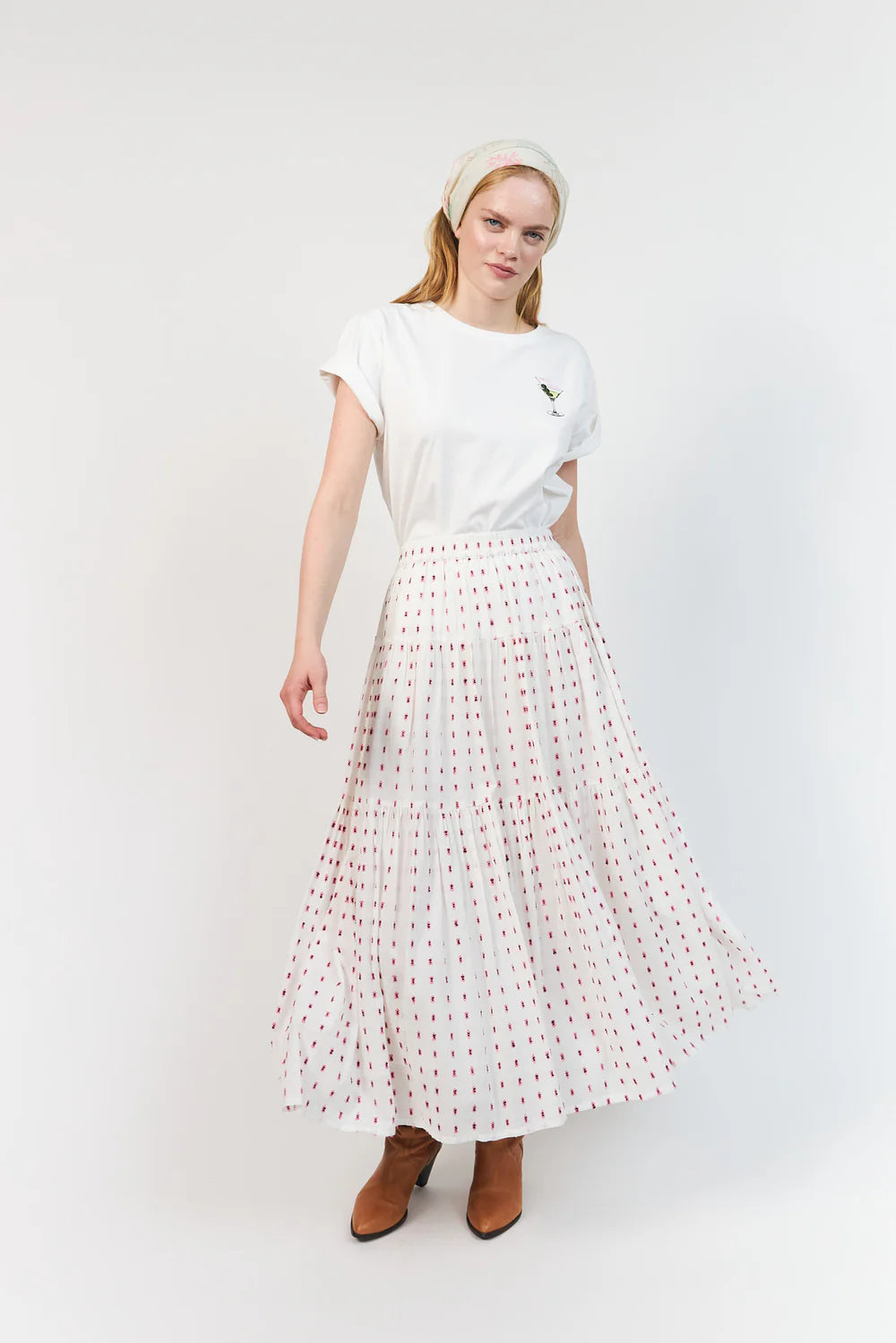 Lollys Laundry Nederdel - SunsetLL Maxi Nederdel i Creme