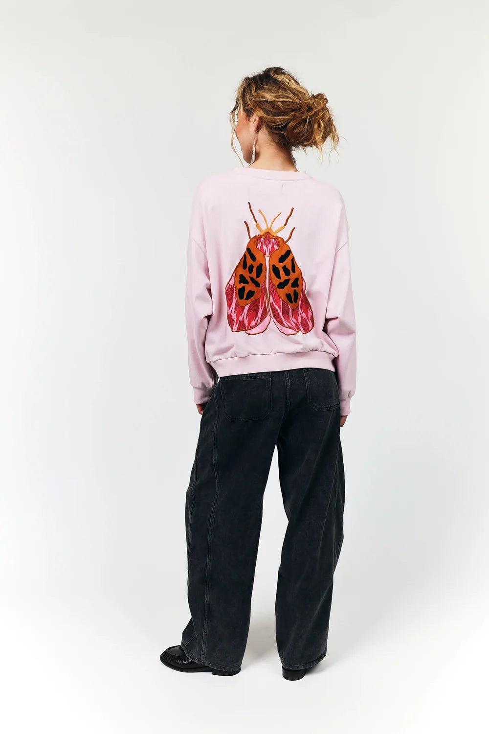 Lollys Laundry Sweat - SydneyLL Butterfly Sweat i Light Pink