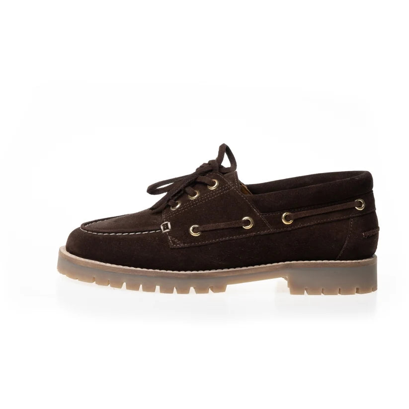 COPENHAGEN SHOES Sejlersko - The Walk Suede Sejlersko i Drak Brown