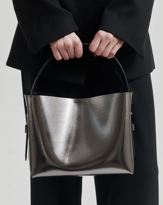 Second Female Taske - Leata Læder Taske i Gunmetal