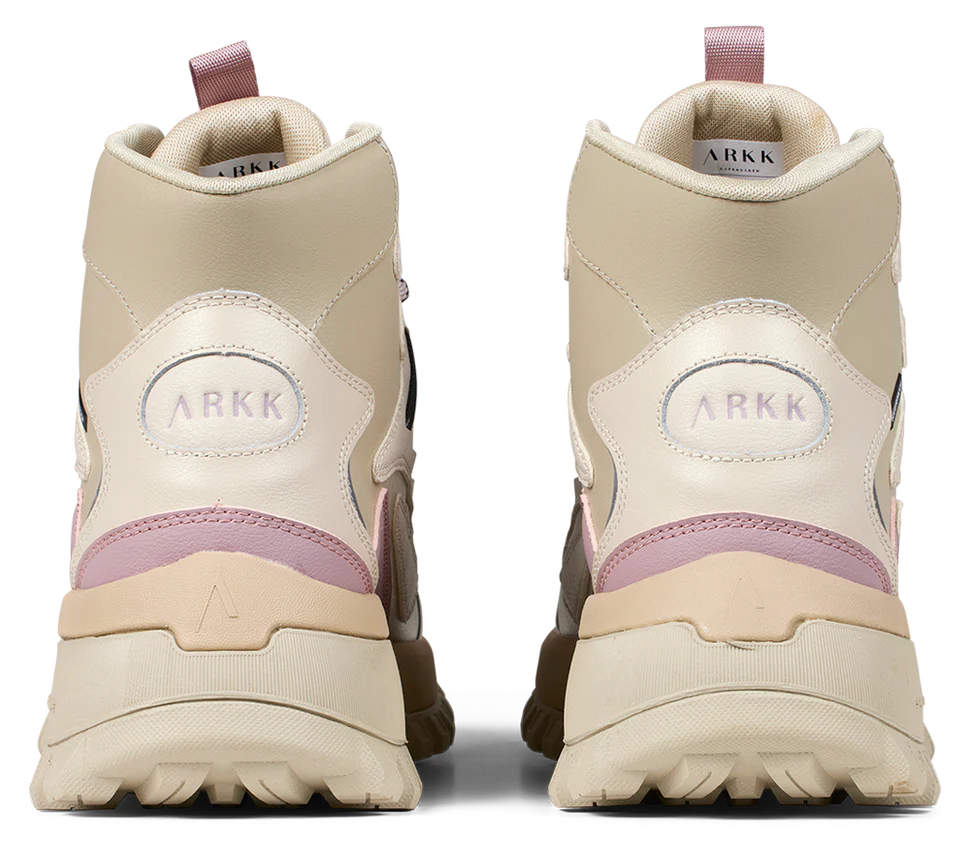 ARKK Copenhagen - Apaze Hightop Skind Sneakers Støvle i Eucalyptus Oyster Grey