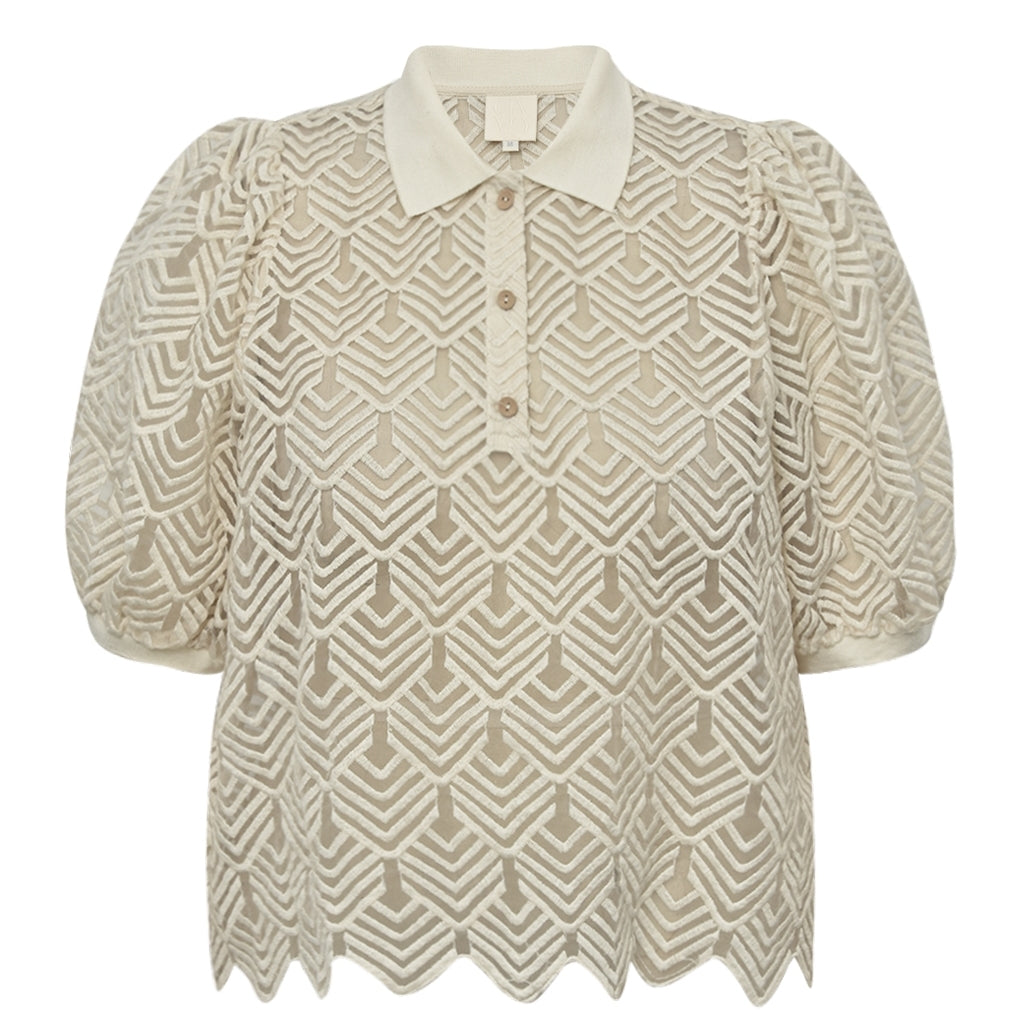 Gossia Bluse - AvaGO Polo Bluse i Creme