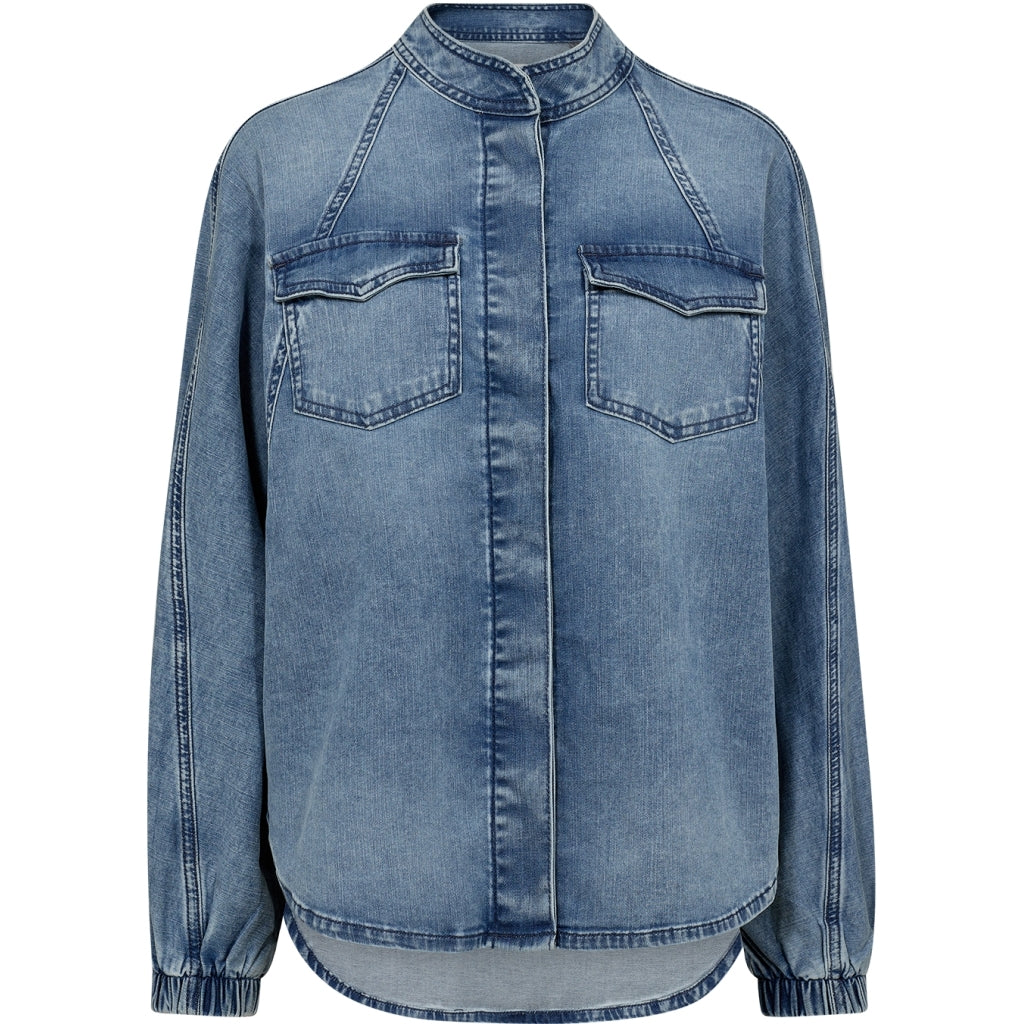 Gossia Skjorte - BasmaGO Millie Denim Skjorte i Blue Jean