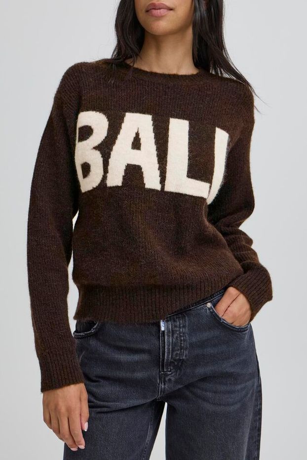 BALL Original Sweat - BaStacy Rib Strik i Coffee Bean