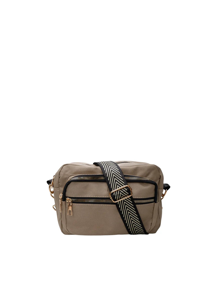 Black Colour Taske - BcVonda Crossover Taske i Khaki Zig Zag