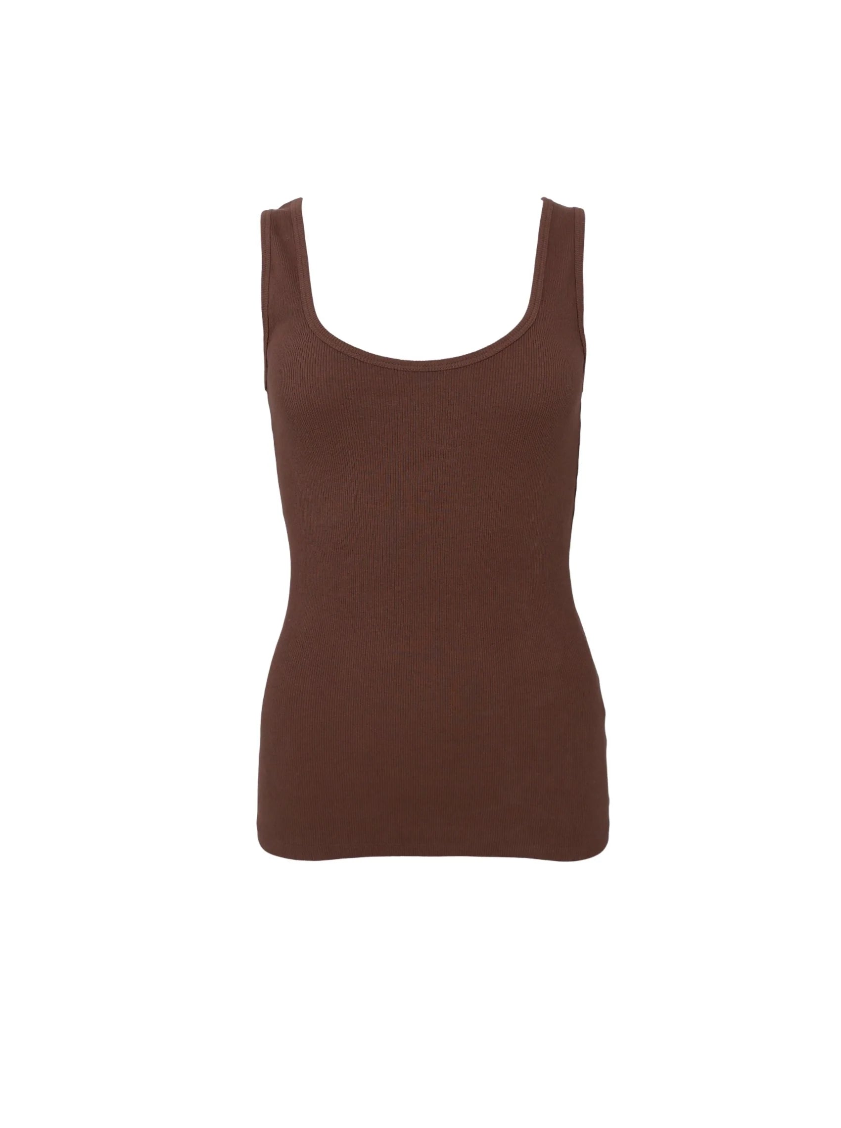 Black Colour Top - BcVibs Tank Top i Espresso