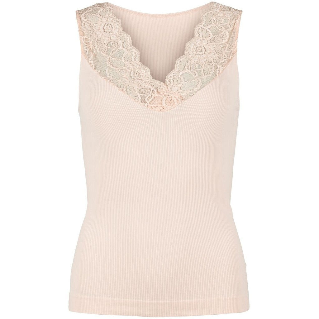 Tim & Simonsen Top - Belen V-Lace Top i Cipria