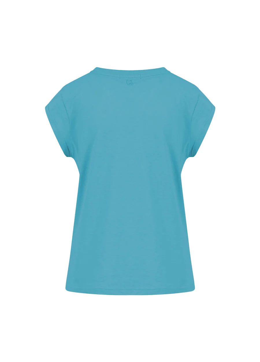 Coster Copenhagen T-shirt - CC Heart Basic T-shirt Rund Hals i Aqua Blue