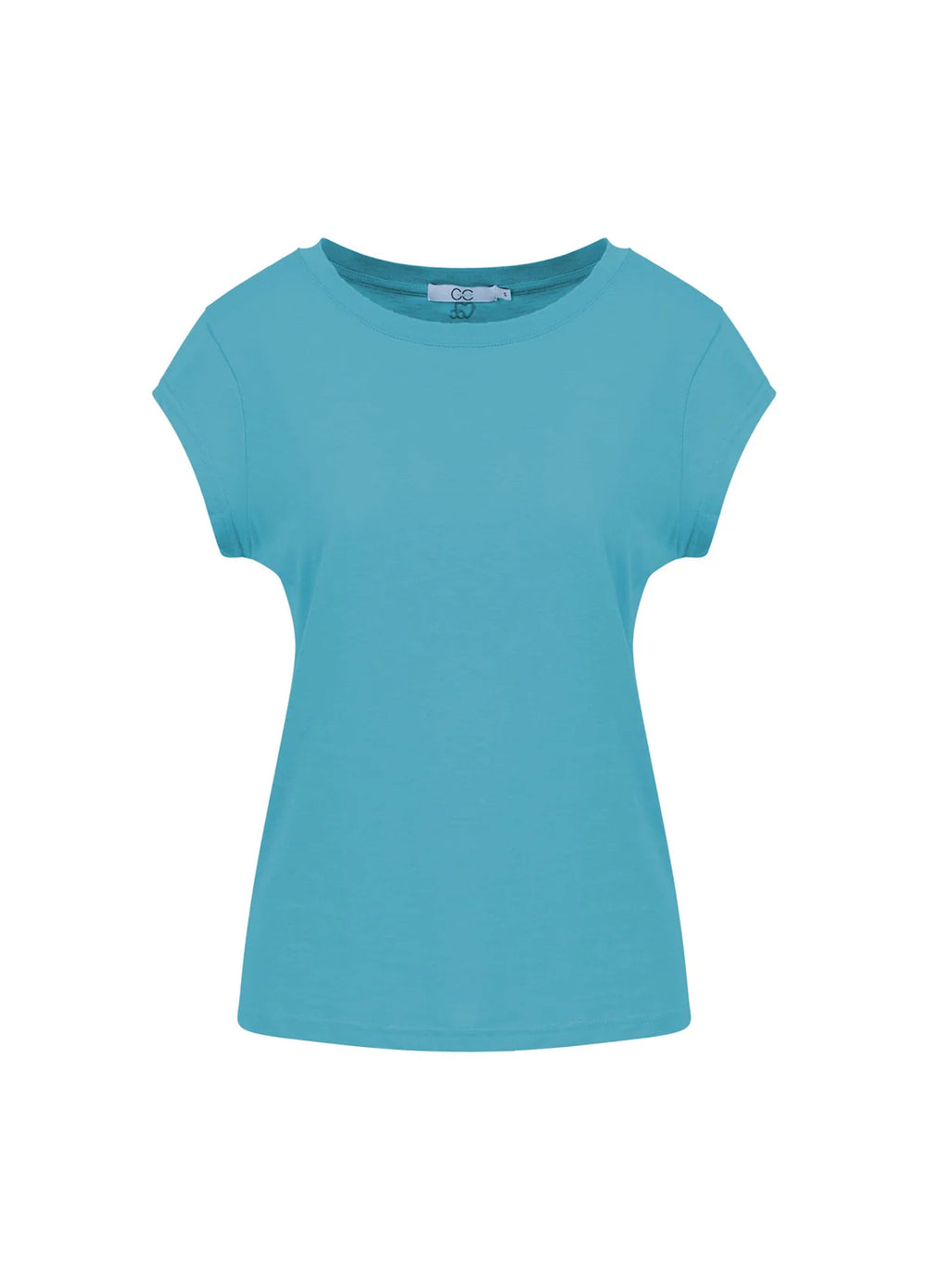 Coster Copenhagen T-shirt - CC Heart Basic T-shirt Rund Hals i Aqua Blue